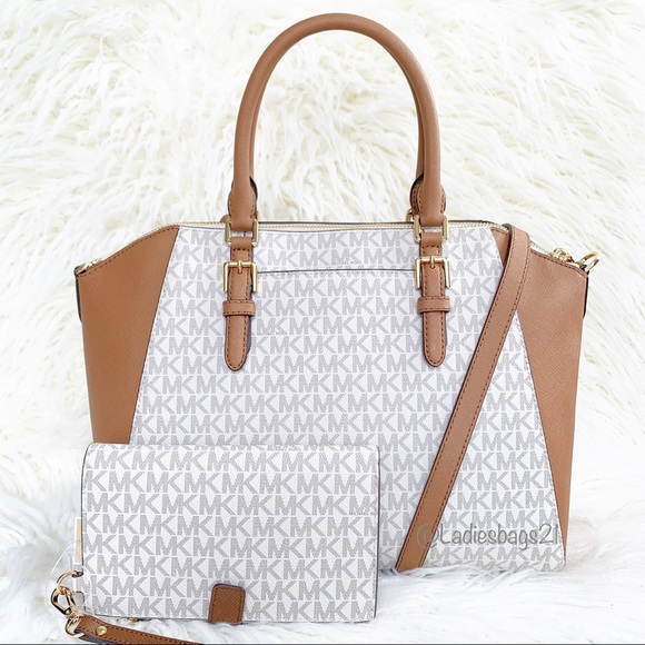 NWT Michael Kors Ciara Satchel & Wristlet - Picture 2 of 8